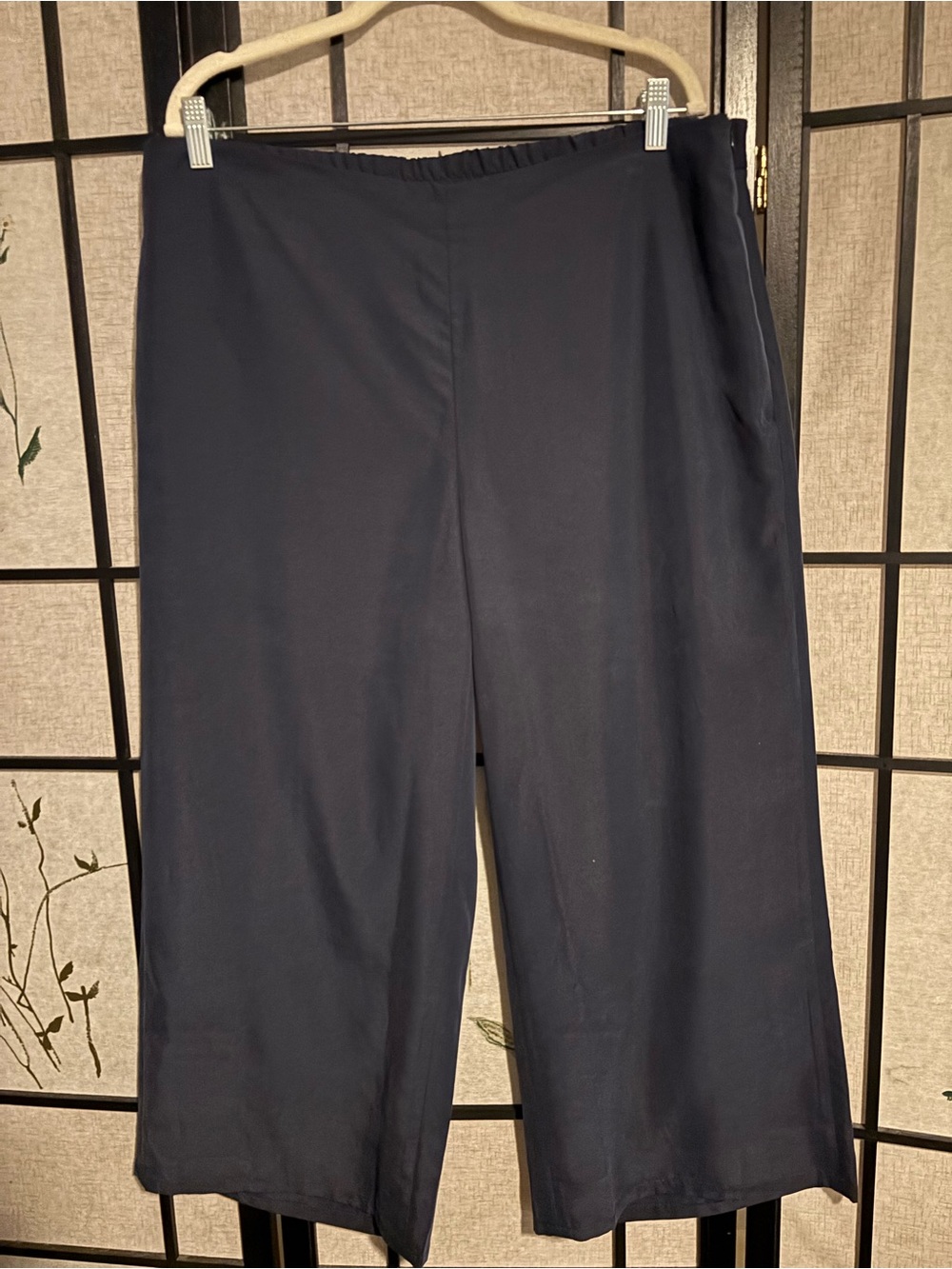NWT J. Jill Dark Navy Blue Relaxed Wide-Leg Pants